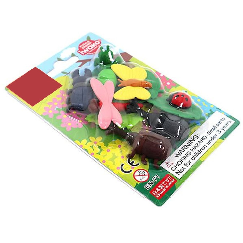Intelligent Mini Insects Cute Eraser Set for School Kids